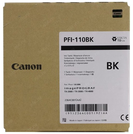 Описание Картридж Canon PFI-110BK Black для iPF TX-2000/3000/4000