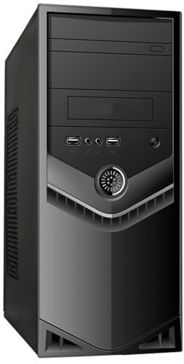 Описание Корпус FOX 2803BS Black-Silver Miditower ATX 450W 24+4+6пин ...