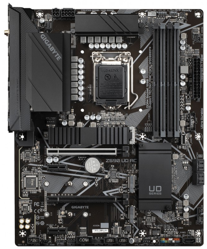 Материнская плата GigaByte Z590 UD AC LGA1200 2xPCI-E DP 2.5GbLAN+WiFi ...