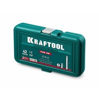 Набор специальных бит KRAFTOOL THS-42 42 шт (HEX, TX, SPLINE) хвостовик 10 мм под квадрат 1/2" [26554] фотографии