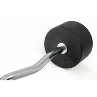 Штанга неразборная обрезиненная VictoryFit VF-DX5350 35 кг, изогнутый гриф фотографии