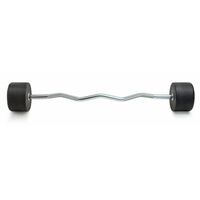 Штанга неразборная обрезиненная VictoryFit VF-DX5450 45 кг, изогнутый гриф фотографии