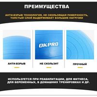 Гимнастический мяч OKPRO OK1204 55 см зеленый фотографии