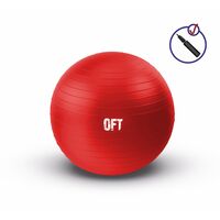 Гимнастический мяч Original FitTools 65 см красный с насосом [FT-GBR-65RD] фотографии