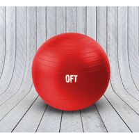 Гимнастический мяч Original FitTools 65 см красный с насосом [FT-GBR-65RD] фотографии