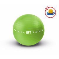 Гимнастический мяч Original FitTools 65 см для коммерческого использования зеленый с насосом [FT-GBPRO-65GN] фотографии