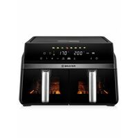 Аэрогриль BRAYER BR2050 2200 Вт, 2 чаши по 5 л, 8 программ, до 200°С, LED-дисплей, таймер, решётка фотографии