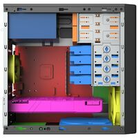 Корпус с блоком питания Foxline FL-733R-FZ450R-U32C-PH mATX case, black, PSU 450W 12cm, w/2xUSB2.0, w/2xUSB3.0, w/1xType-C (USB2.0), w/2xcombo audio, w/pwr cord, w/o FAN фотографии