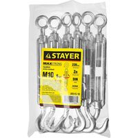 Талреп STAYER 30515-10 DIN 1480, М10, 6 шт, крюк-кольцо фотографии