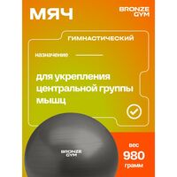 Мяч гимнастический BRONZE GYM BG-FA-GB55 антивзрывной, 55 см. фотографии