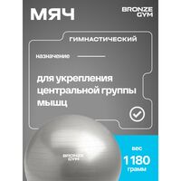 Мяч гимнастический BRONZE GYM BG-FA-GB65 антивзрывной, 65 см. фотографии