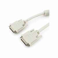 Кабель Cablexpert CC-DVI-10 3м, серый, DVI-D single link, 19M/19M, экран, феррит. кольца, медь фотографии