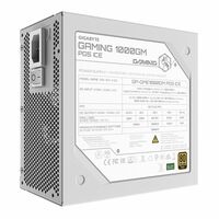 Блок питания ПК GigaByte GP-GME1000GM PG5 ICE/PSU 1000W белый, 80Plus Platinum, полностью модульный, PCIe Gen 5.1, ATX 3.1 compatible. фотографии