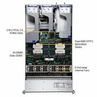 Платформа для сервера SuperMicro AS-2126HS-TN 2U (2x AMD EPYC 9004/9005 / 24x DDR5 RDIMM / 16x Hs 2.5" NVMe/SATA*/SAS*/ 6x PCIe 5.0 / no LAN / 2x 1600W Power) (16 NVME config) фотографии