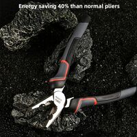 Комбинированные плоскогубцы Deli DL0004 180мм, Cr-V, эксцентриковый шарнир, антикоррозийное покрытие, трехкомпонентная прорезиненная рукоять фотографии