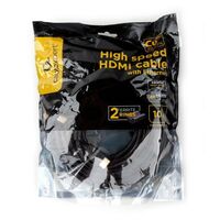 Кабель HDMI Cablexpert CCF2-HDMI4-10M 10м, v1.4, 19M/19M, черный, позол.разъемы, экран, 2 ферр кольца, пакет фотографии