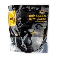 Кабель HDMI Cablexpert CCF2-HDMI4-15M 15м, v1.4, 19M/19M, черный, позол.разъемы, экран, 2 ферр кольца, пакет фотографии