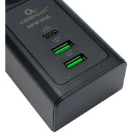 Сетевой фильтр Cablexpert Exnovo EXN-4-CU2-B-2 черный, макс. мощность 2500Вт, 3 розетки 220В, 10А, 2 розетки USB-A 5В, 1 розетка USB-C 30Вт PD, кабель 2м, ур.защиты 4+, коробка фотографии