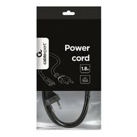 Кабель питания для аудио/видео техники Cablexpert PC-184-VDE-1.8M 1,8м, CEE 7/16 - C7, VDE, 2-pin, 2х0,75, черный, пакет фотографии