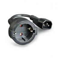 Кабель питания Cablexpert PC-SFC14M-01 15 см, C14 - евророзетка (Schuko S23), 3*0.75 mm2, 10A фотографии