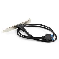 Планка портов Exegate BrctUSB3-1C в корпус, Type-C, USB 3.2 Gen1 20pin (IDC 20pin F) --> USB 3.2 Gen1 Type-Cf, кабель 30см [EX298296RUS] фотографии