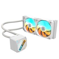 Жидкостная система охлаждения GigaByte Gaming GME 240I 2 x 120mm ARGB Fan, LGA 1200, LGA 1700, LGA 1851, AM5, AM4 [GP-GIGABYTE GME 240I] фотографии