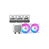 Жидкостная система охлаждения MSI MAG CORELIQUID A13 240 White, 2x ARGB Gen2 Fan, ARGB Gen2 Block, Color Box, LGA1700, 1851, AM5 [306-7ZWCA21-L80] фотографии