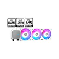 Жидкостная система охлаждения MSI MAG CORELIQUID A13 360 White, 3 x ARGB Gen2 Fan, ARGB Gen2 Block, Color Box, LGA1700, 1851, AM5 [306-7ZWDA21-L80] фотографии
