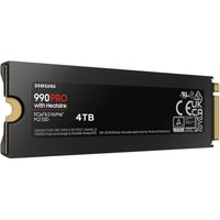 Твердотельный накопитель SSD Samsung 990 PRO with Heatsink MZ-V9P4T0GW 4TB M.2 2280, PCIe Gen4x4 with NVMe, 7450/6900, IOPS 1600/1550K, MTBF 1.5M, Samsung V-NAND TLC, 4GB LPDDR4MB, 2400TBW, RTL [MZ-V9P4T0GW] фотографии