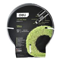 Шланг поливочный Deli DL8072-15 армированный, 15 метров, 1/2", 4 слоя, давление до 25 бар, серый фотографии