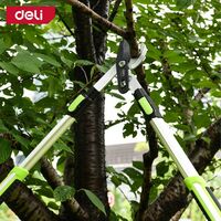 Сучкорез садовый телескопический усиленный облегченный Deli DL580423 630-870мм, макс. диаметр резки 25мм, сталь SK5, тефлоновое покрытие, прорезиненные рукоятки фотографии