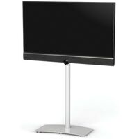 Тумбы и стойки для телевизоров: Стойка под телевизор Sonorous PL 2800 WHT-WHT 1 полка, крепеж для ТВ, max нагрузка 30кг, поворот 35o, 1380х650х450мм  (ВхШхГ),  белое стекло / белые ножки фотографии