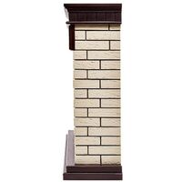 Камины: Портал Firelight Bricks 30 камень бежевый, шпон темный дуб [Bricks 30 BDO] фотографии