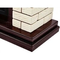 Камины: Портал Firelight Bricks 30 камень бежевый, шпон темный дуб [Bricks 30 BDO] фотографии