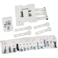 Крепеж для аудио-видео техники: Кронштейн для ТВ Kromax DIX-18 white 22"-55", наклон вверх +15°, наклон вниз -15°, поворот 180°, нагрузка до 40 кг, от 66 мм до 605 мм от стены фотографии