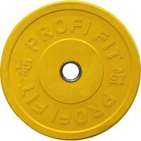 Диски d 50: Диск для штанги каучуковый PROFI-FIT D-51, 15 кг цветной фотографии