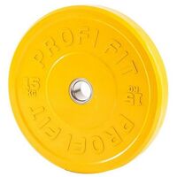 Диски d 50: Диск для штанги каучуковый PROFI-FIT D-51, 15 кг цветной фотографии