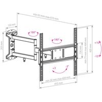 Крепеж для аудио-видео техники: Кронштейн для ТВ ARM Media LCD-415 black 24"-55", VESA 400x400 мм фотографии