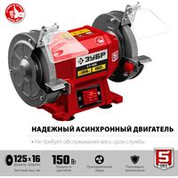 Точильные станки: Заточной станок Зубр СТ-125 d125 мм, 150 Вт фотографии
