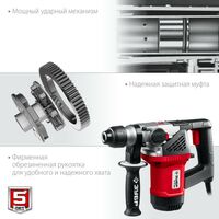 Перфораторы: Перфоратор Зубр ПВ-28-1000 1000 Вт, 28 мм, SDS Plus фотографии