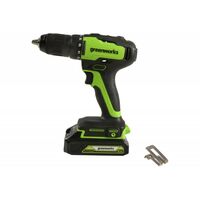 Дрели и шуруповерты: Дрель-шуруповерт аккумуляторная Greenworks GD24DD35K2 24V, c 1хАКБ 2 Ач и ЗУ в кейсе [3704007UA] фотографии