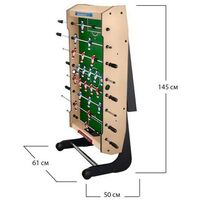 Настольный футбол: Настольный футбол кикер JX-Sports Maccabi Mini 121x61x81, светлый, складной фотографии