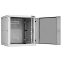 Шкафы и стойки: Настенный разборный шкаф TLK TWC-126060-R-G-GY 19", 12U, стеклянная дверь, Ш600хВ636хГ600мм, 2 пары монтажных направляющих, серый фотографии