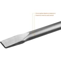 Буры, пики, коронки, сверла: Зубило плоское Зубр БУРАН HEX 30 35х600 мм [29375-35-600] фотографии