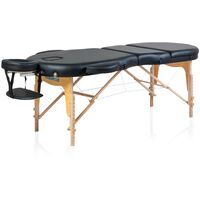 Массажные столы:  Массажный складной стол Mizomed Premium Oval 3 черный фотографии