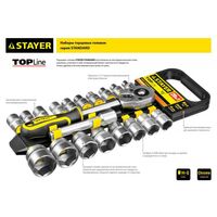 Наборы инструментов и ключи: набор торцовых головок STAYER RSS 12L 12 предметов [27750-H12] фотографии