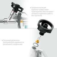 Пистолеты монтажные, тепловые, клеящие, пескоструйные: Обслуживаемый пистолет для монтажной пены KRAFTOOL EXTREME 06800 разборный фотографии