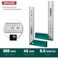 Угломеры, уклономеры: Высокоточный столярный угольник KRAFTOOL GRAND 300 мм [3439-30] фотографии