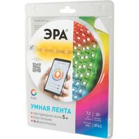 Светодиодные ленты: Светодиодная лента ЭРА 5050-30-RGB-IP65-Wifi-5m 12V, 36Вт, 5м [Б0043446] фотографии