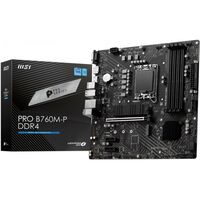 Материнские платы: Материнская плата MSI PRO B760M-P DDR4 LGA1700 <B760> PCI-E Dsub+HDMI+DP GbLAN SATA MicroATX 4DDR4 RTL фотографии